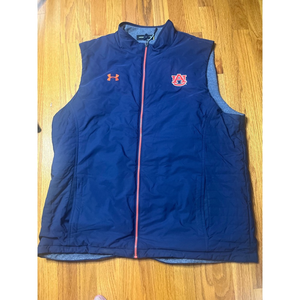 Under Armour Auburn Tigers Vest Full Zip NCAA Collegiate Mens 2XL Loose Fit